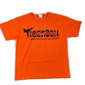 Gildan Boys Tshirt Orange Tigers Den Small Youth